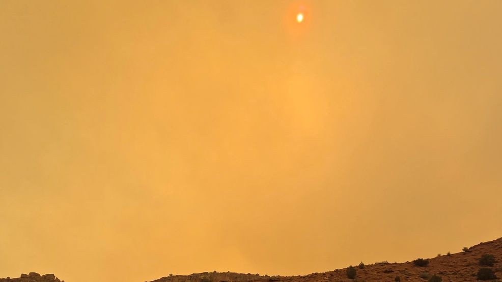 Sky blanketed with smoke, ash from Widemouth 2 fire