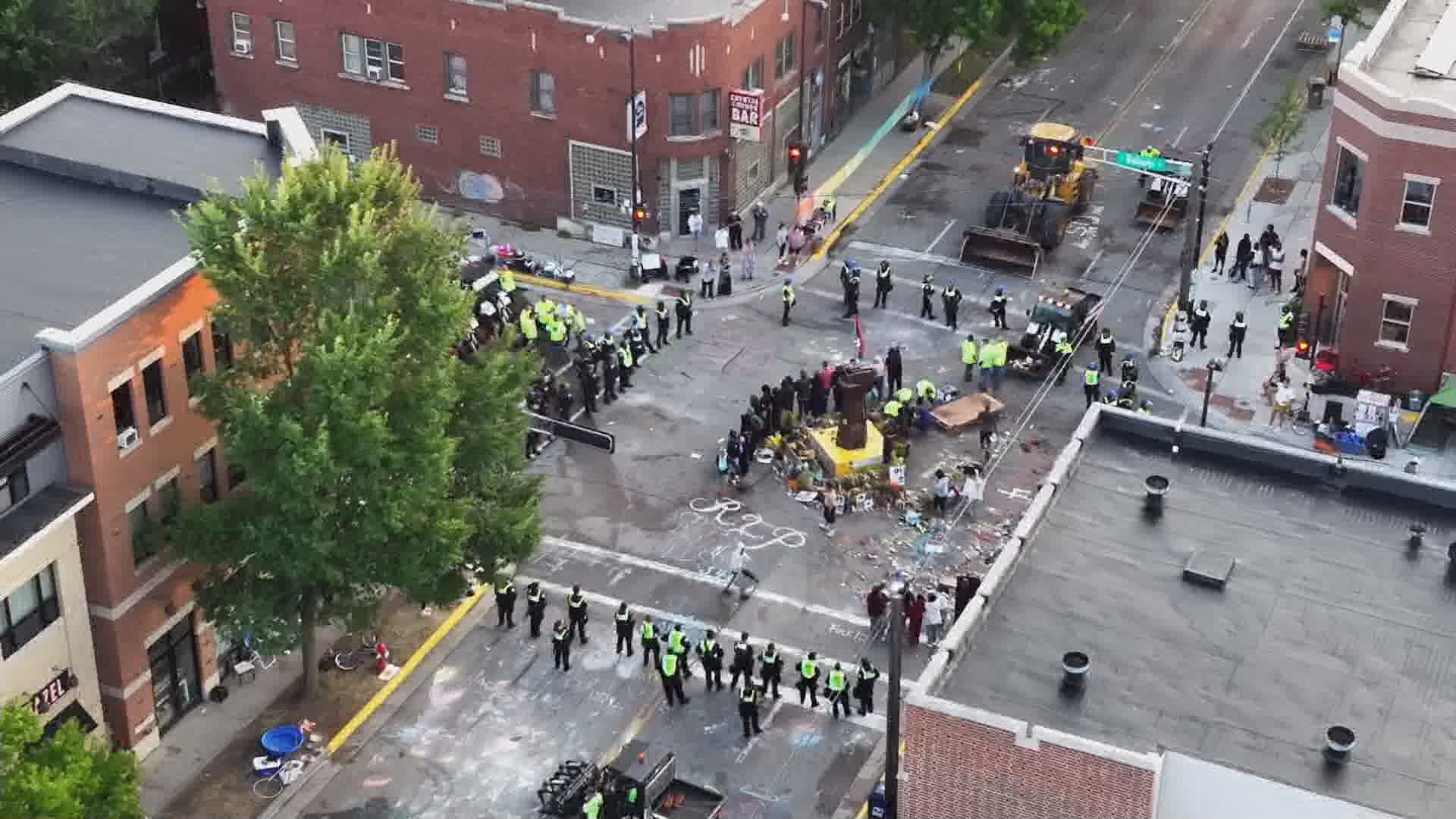 Madison city crews clear protest encampment, 16 arrested