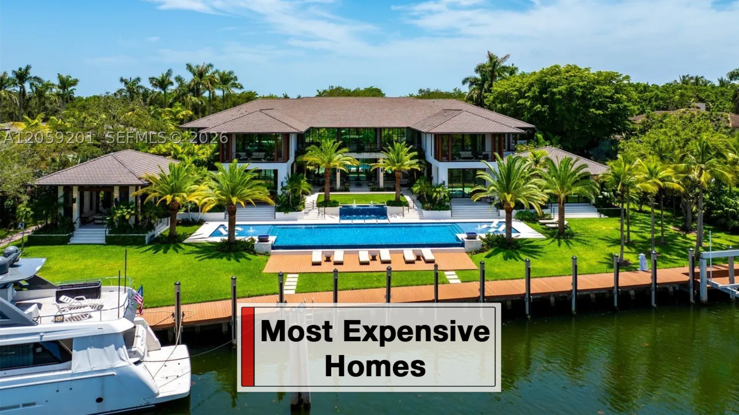 Waterfront Florida megamansion with astonishing amenities, including a 14-seat theater, is listed for $78 million