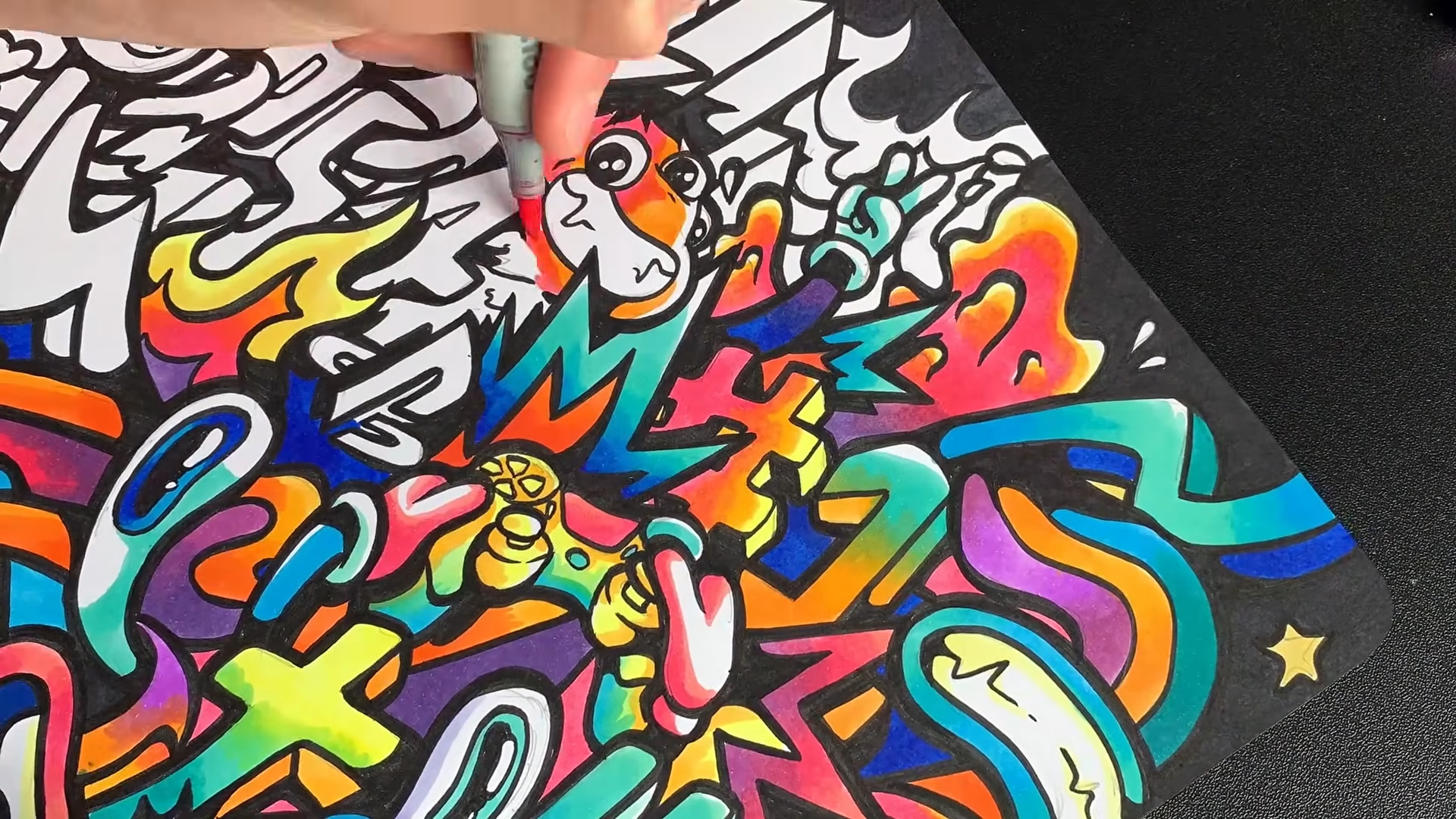 Spending 48 hours doodling custom art on a gaming console