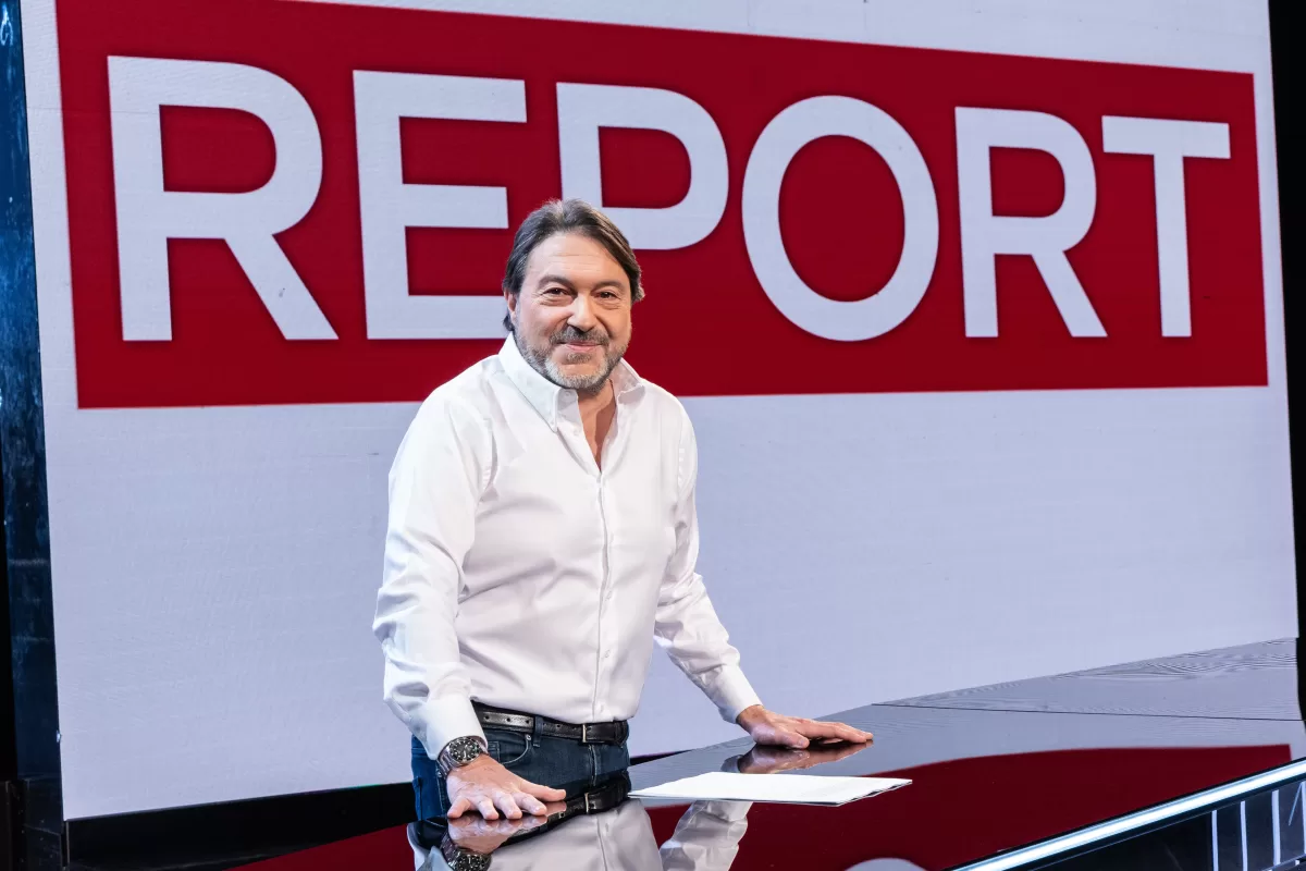 Roma - RAI, Sigfrido Ranucci sul set della trasmissione Report