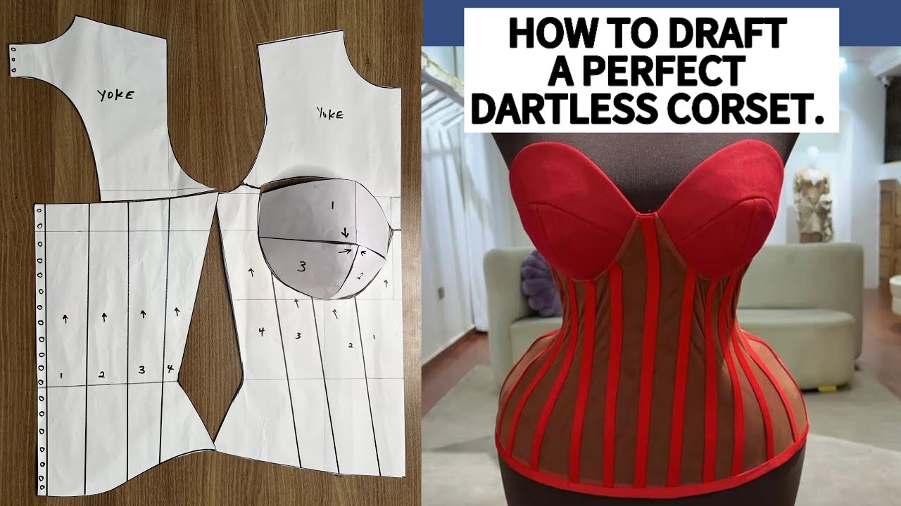 Drafting a dartless corset pattern from scratch