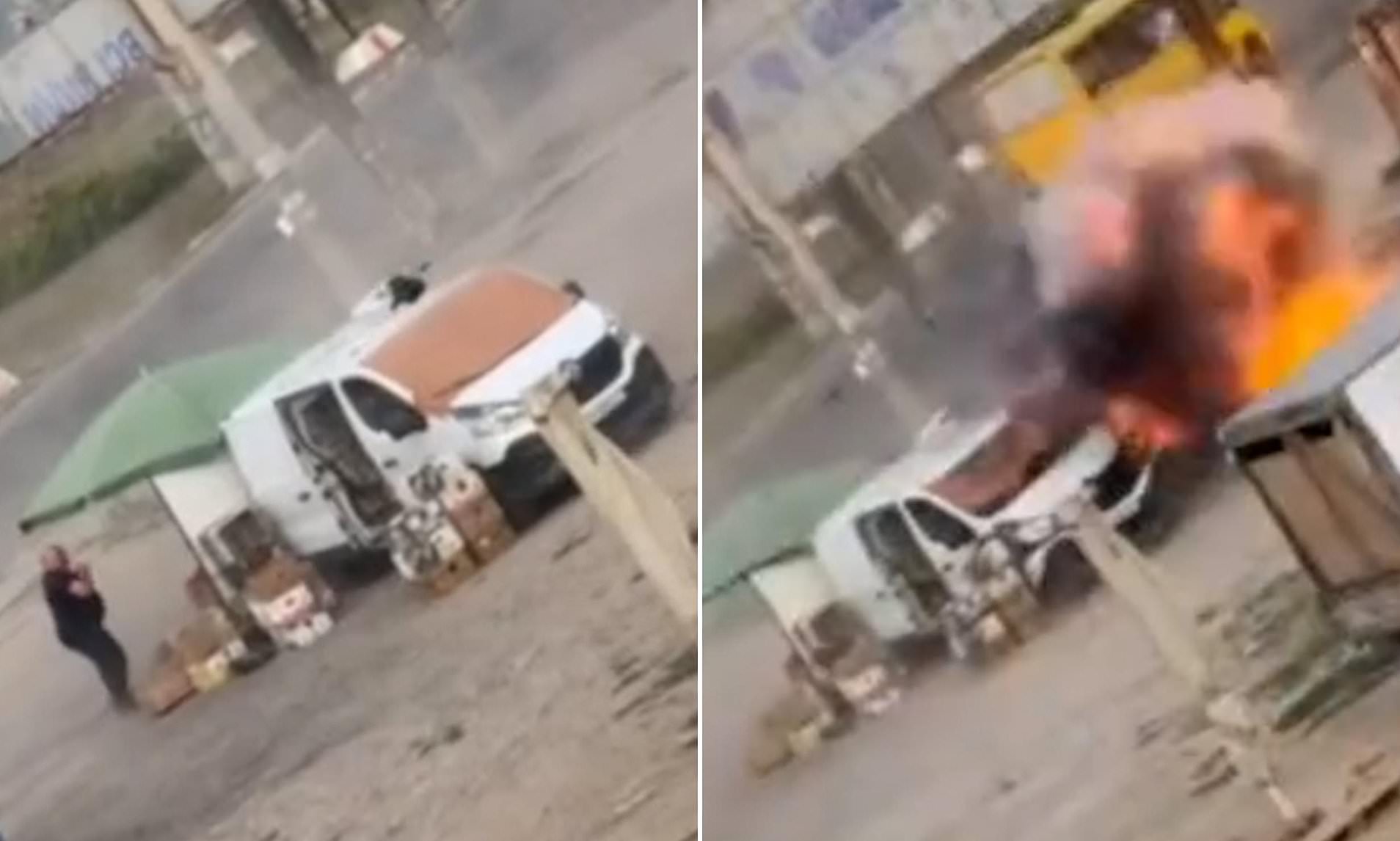 Russian 'human safari' drone pilot tries to blow up civilian - only for the Ukrainian to cheat death