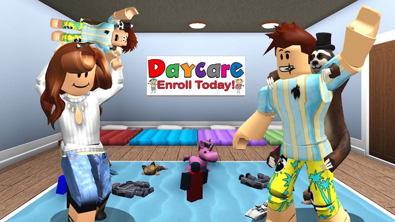 I sneaked baby Poke into a crazy Roblox daycare