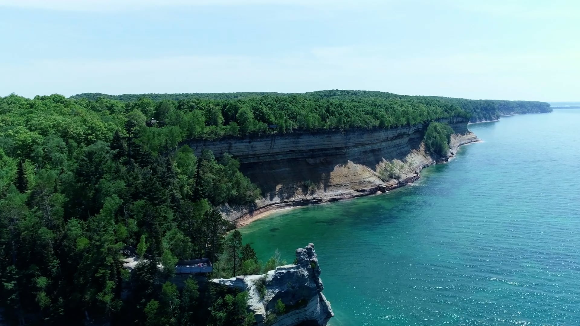 Imagens aéreas dos Grandes Lagos: Superior, Erie, Michigan e muito mais