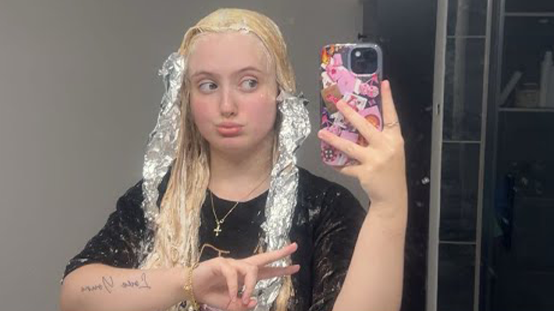 She bleached over old color and everything went sideways