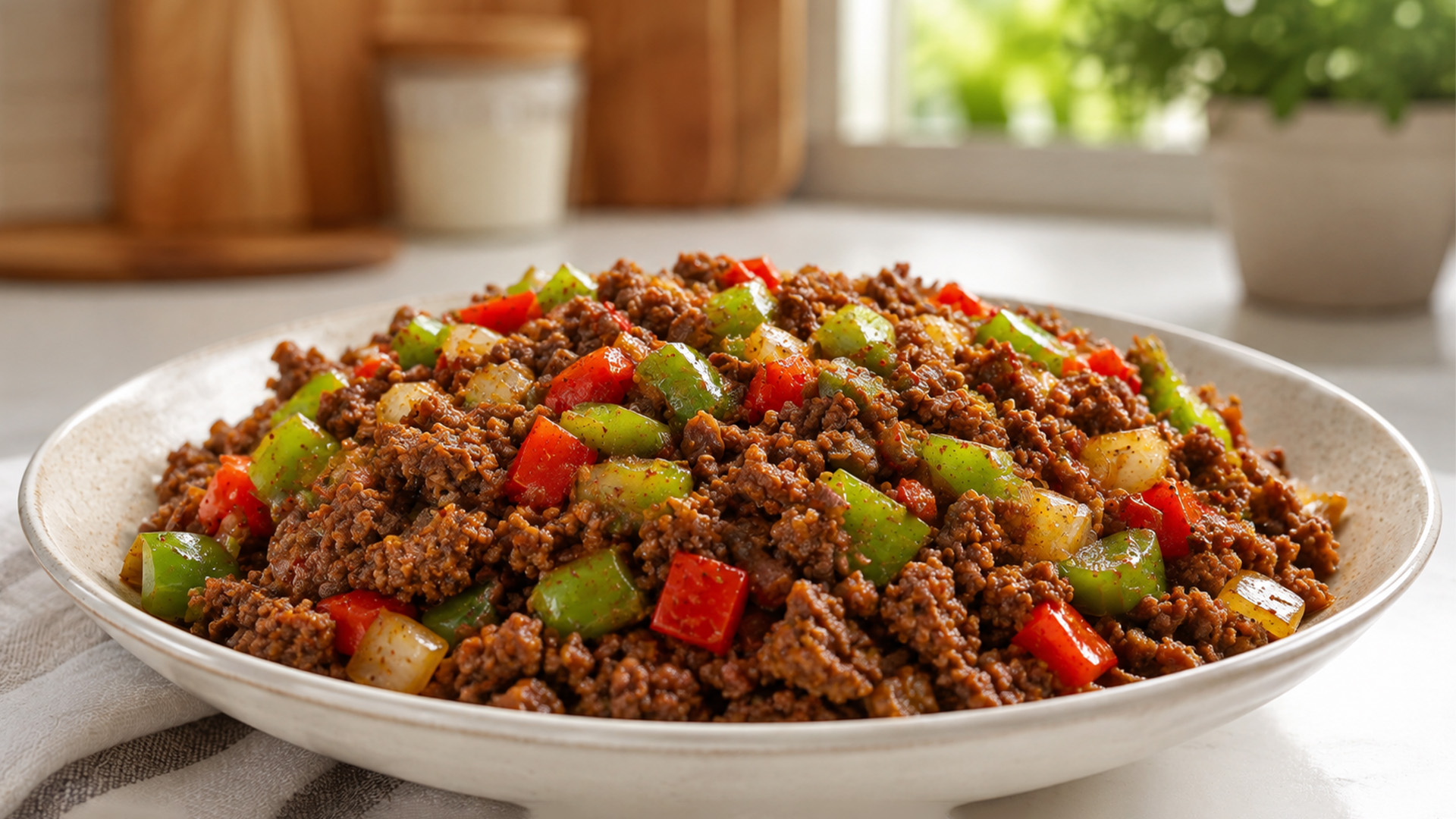 How does ground beef become a quick Asian dinner?