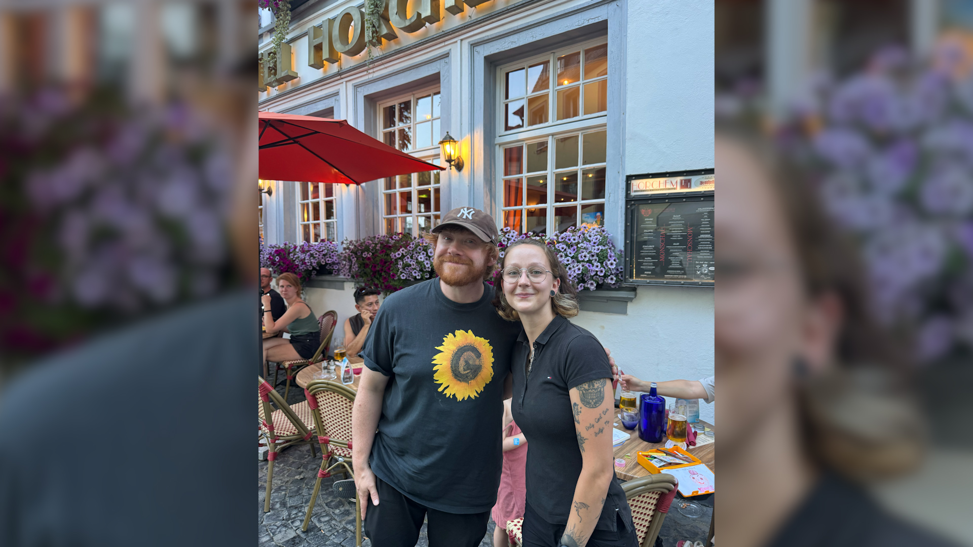 Rupert Grint (Ron Weasley) macht Familienurlaub in Monschau