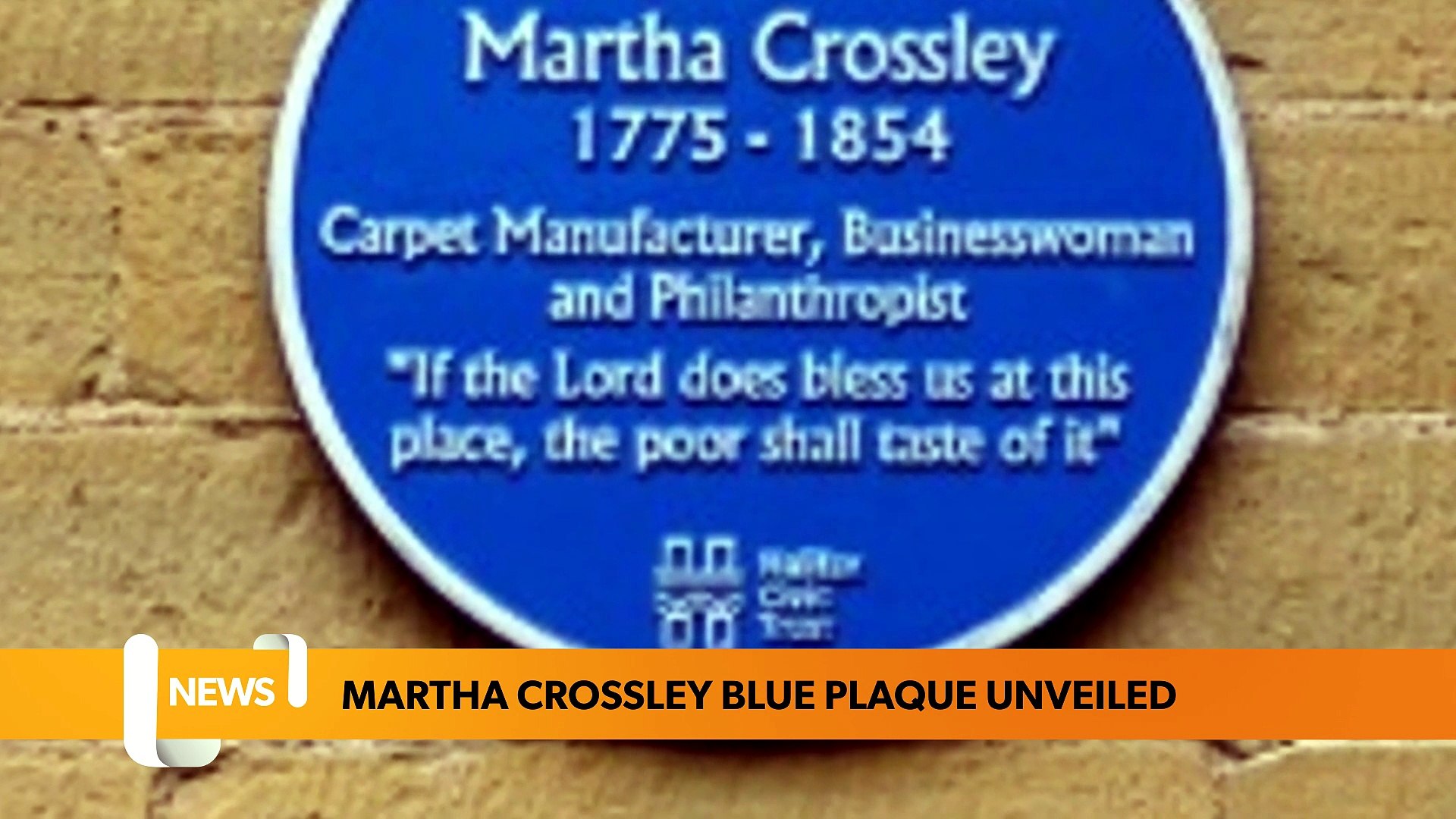 Halifax blue plaque honours 18th century pioneering businesswoman