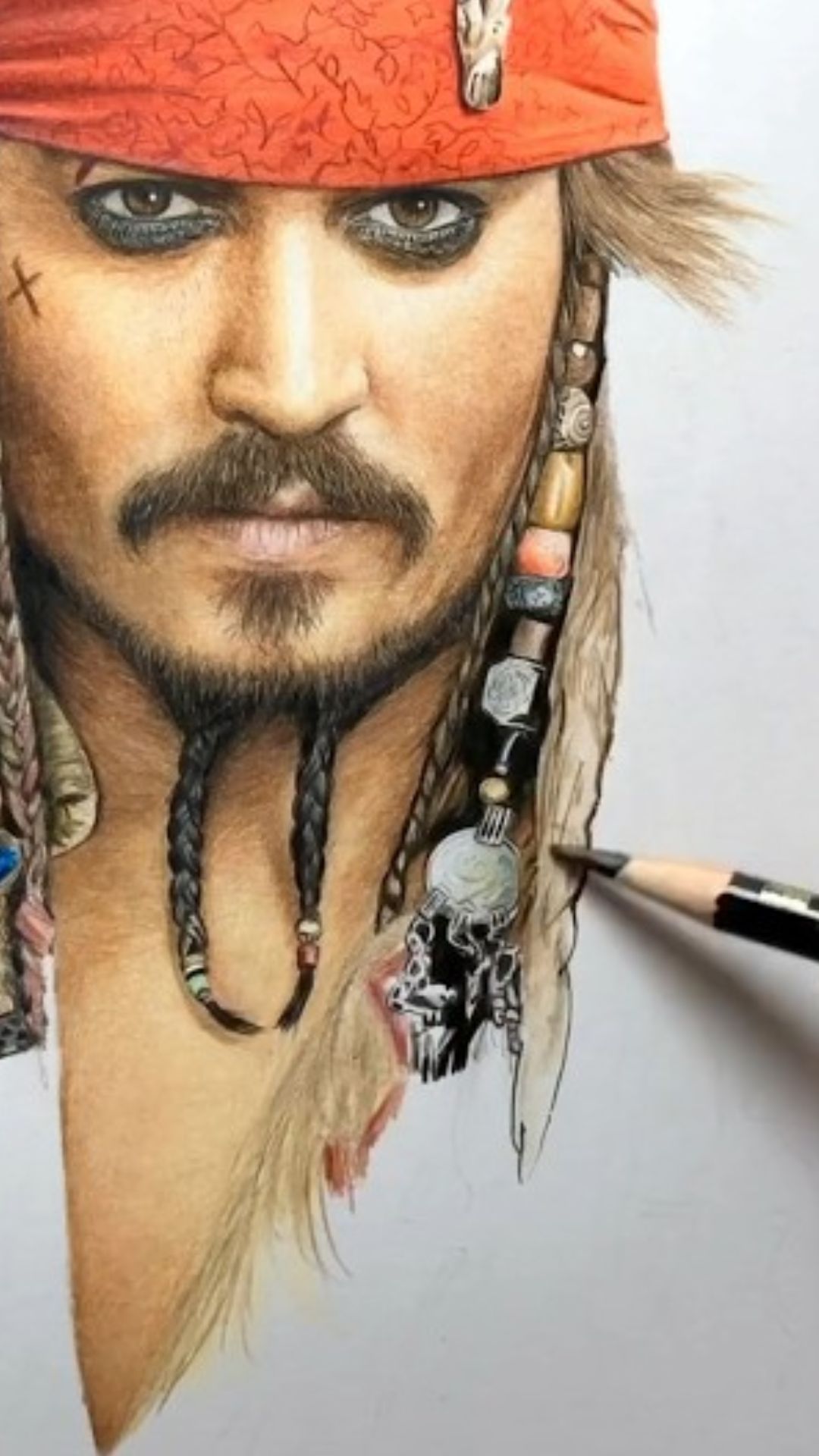 Captain Jack Sparrow comes to life in a drawing time lapse