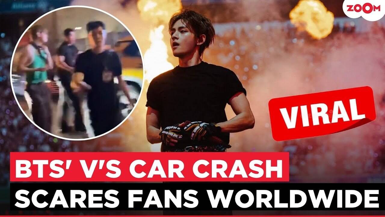 Panic erupts following BTS V's alleged car accident post-MetLife Stadium show, viral clips provide comfort
