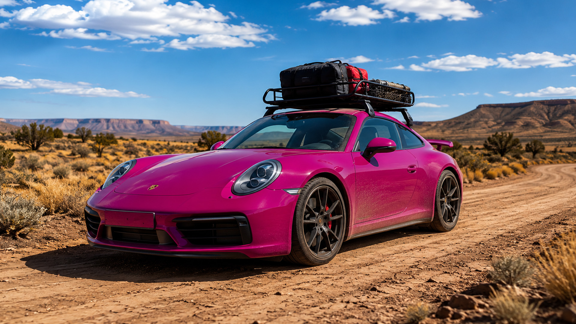 Cheap Porsche 911 takes on a desert road trip