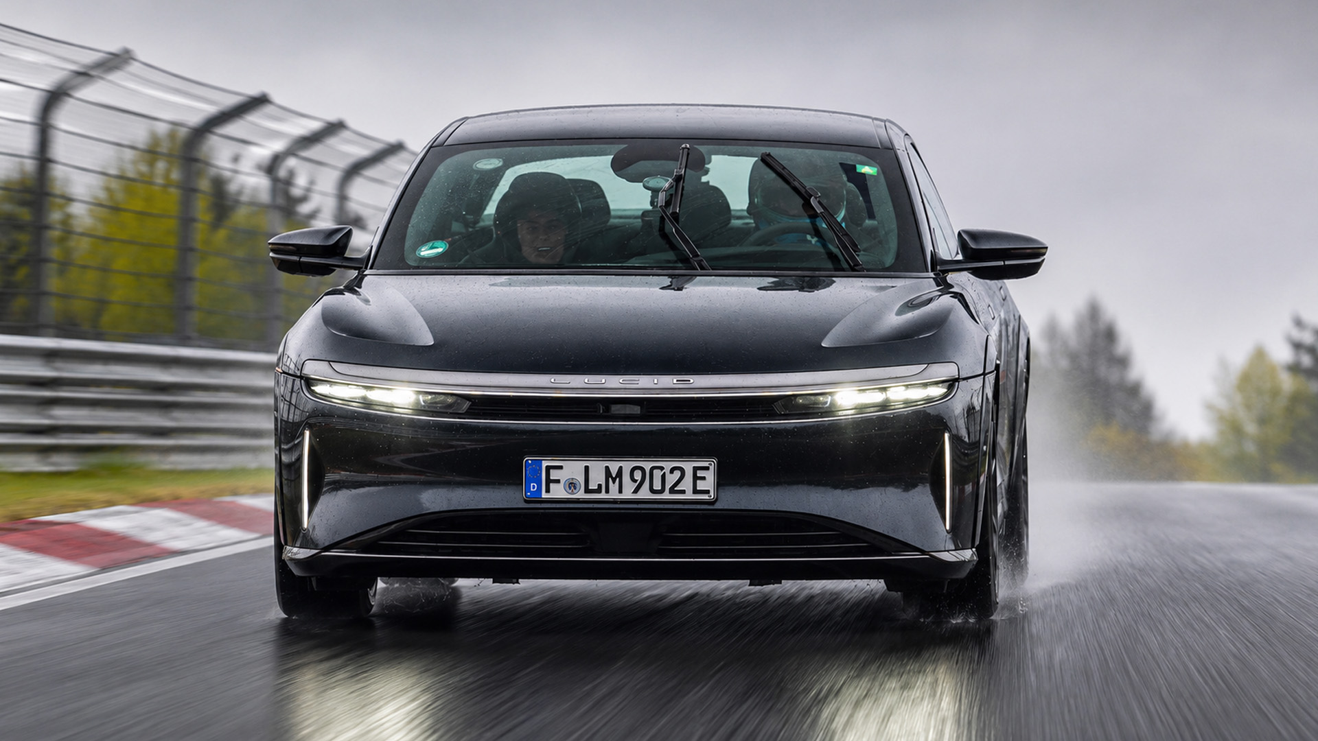 1200HP Lucid Air Sapphire goes flat out on Nürburgring track