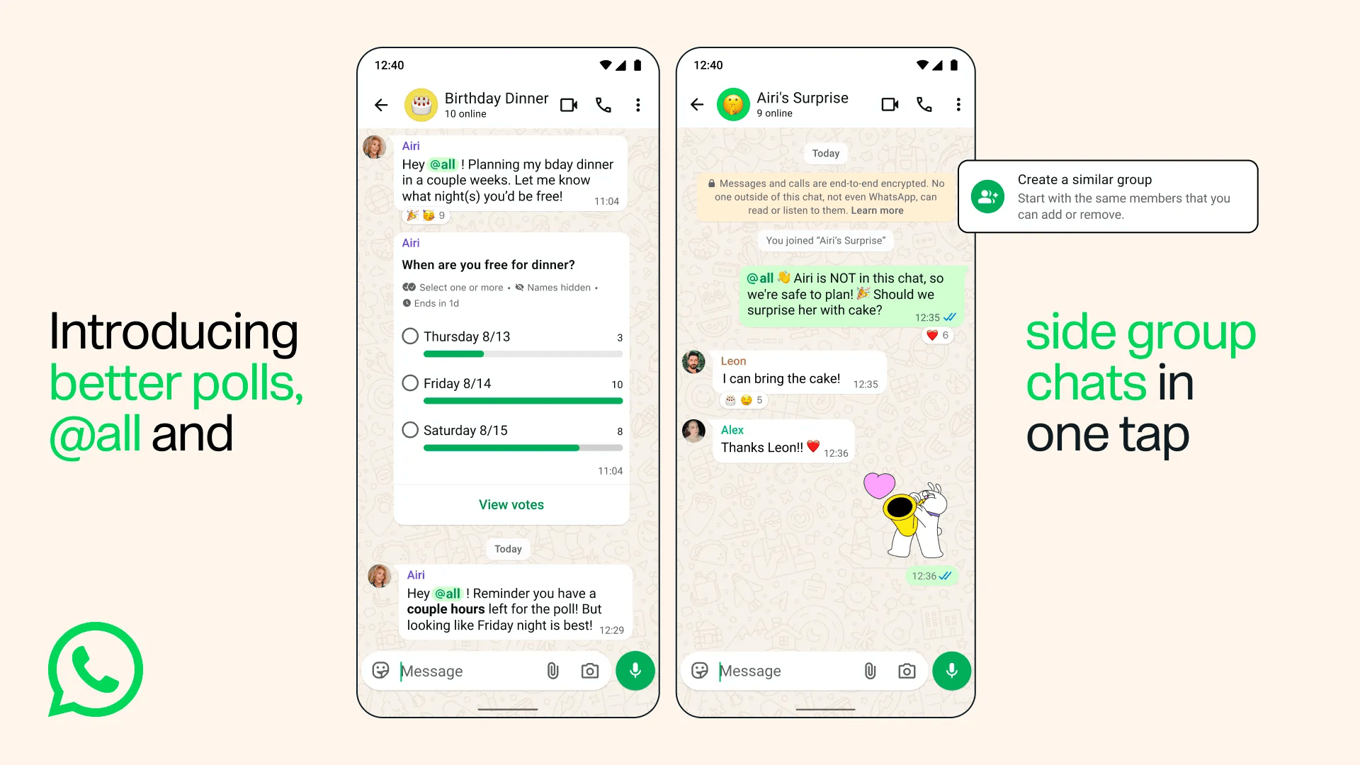 WhatsApp gets smarter polls, @all mentions, and faster group chats in ...