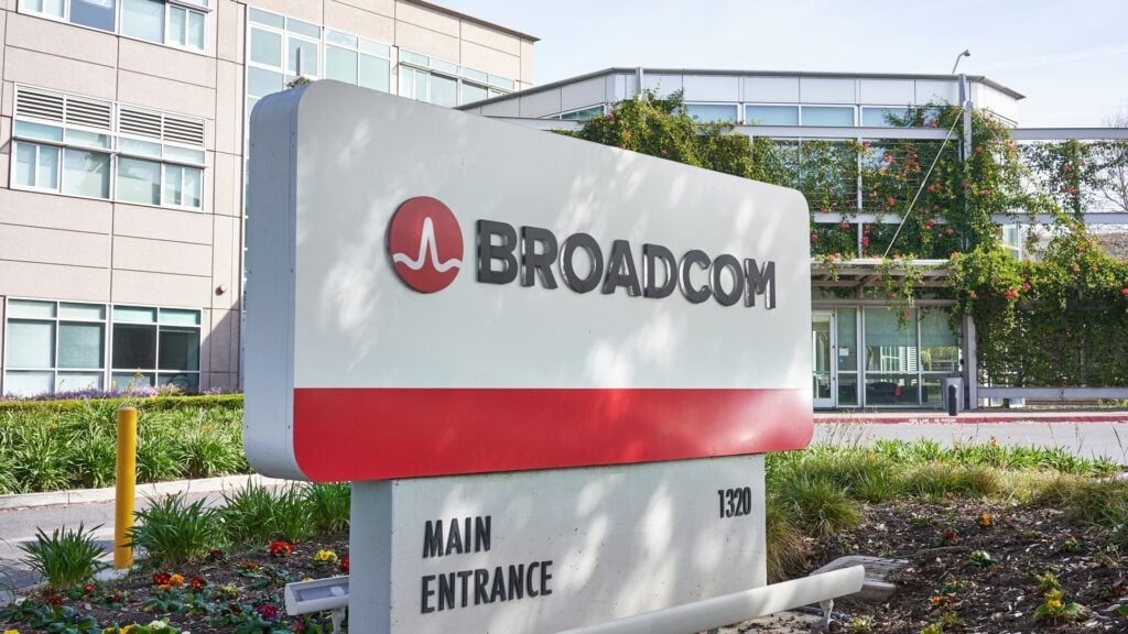 What is going on with Broadcom stock on Tuesday?