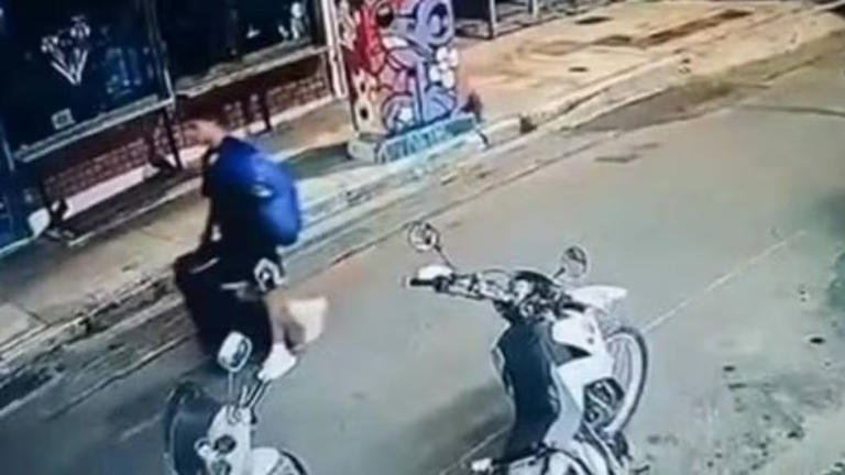 CCTV footage allegedly shows Sharif Ahmadzai dragging a large, black suitcase in Greece. iefimerida.gr