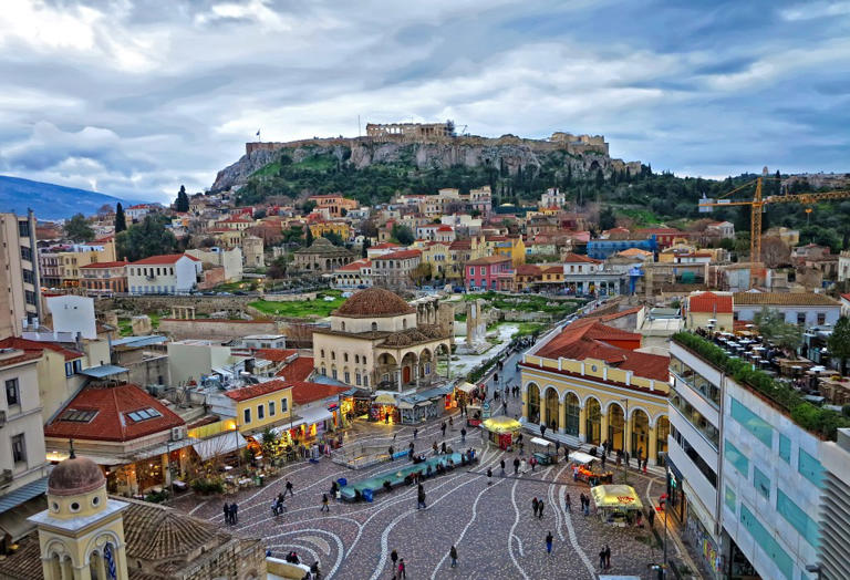 A view of the Acropolis and the Monastiraki quarter from above is seen in Athens. jekatarinka – stock.adobe.com