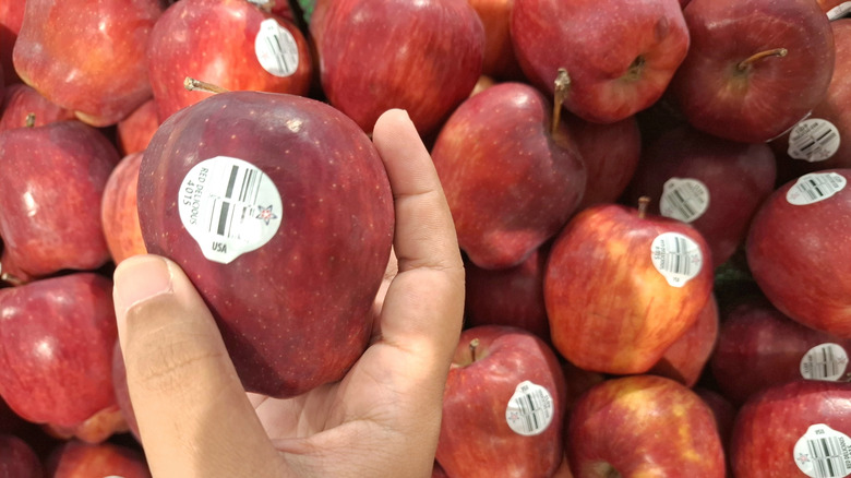 You should think twice before peeling stickers off your fruit