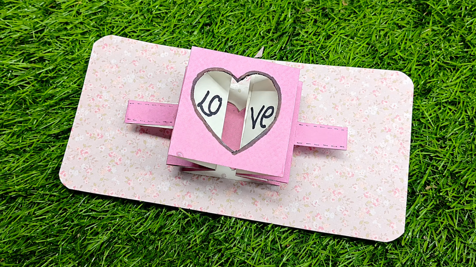 Easy step by step tutorial to make heart pop up card