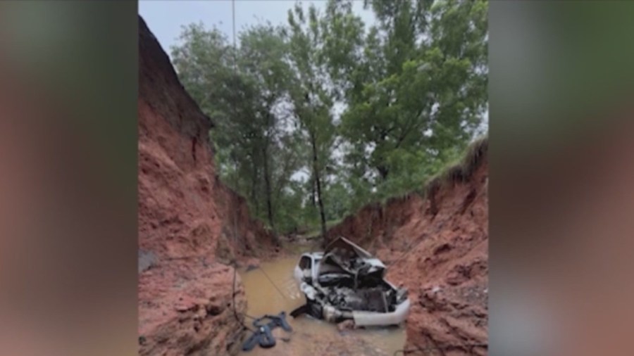Woman recovering after being rescued from 30-foot hole in Surry County: 'Did not realize the road had washed away'