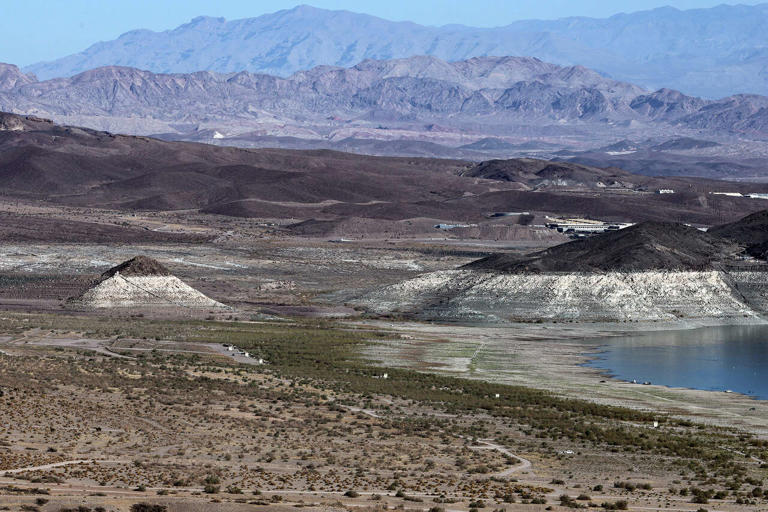Lake Mead reveals mountaintops hidden for decades as lake recedes