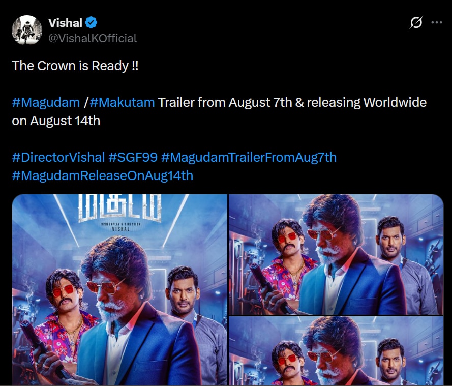Actor Vishal's debut directorial Magudam locks August release, trailer ...
