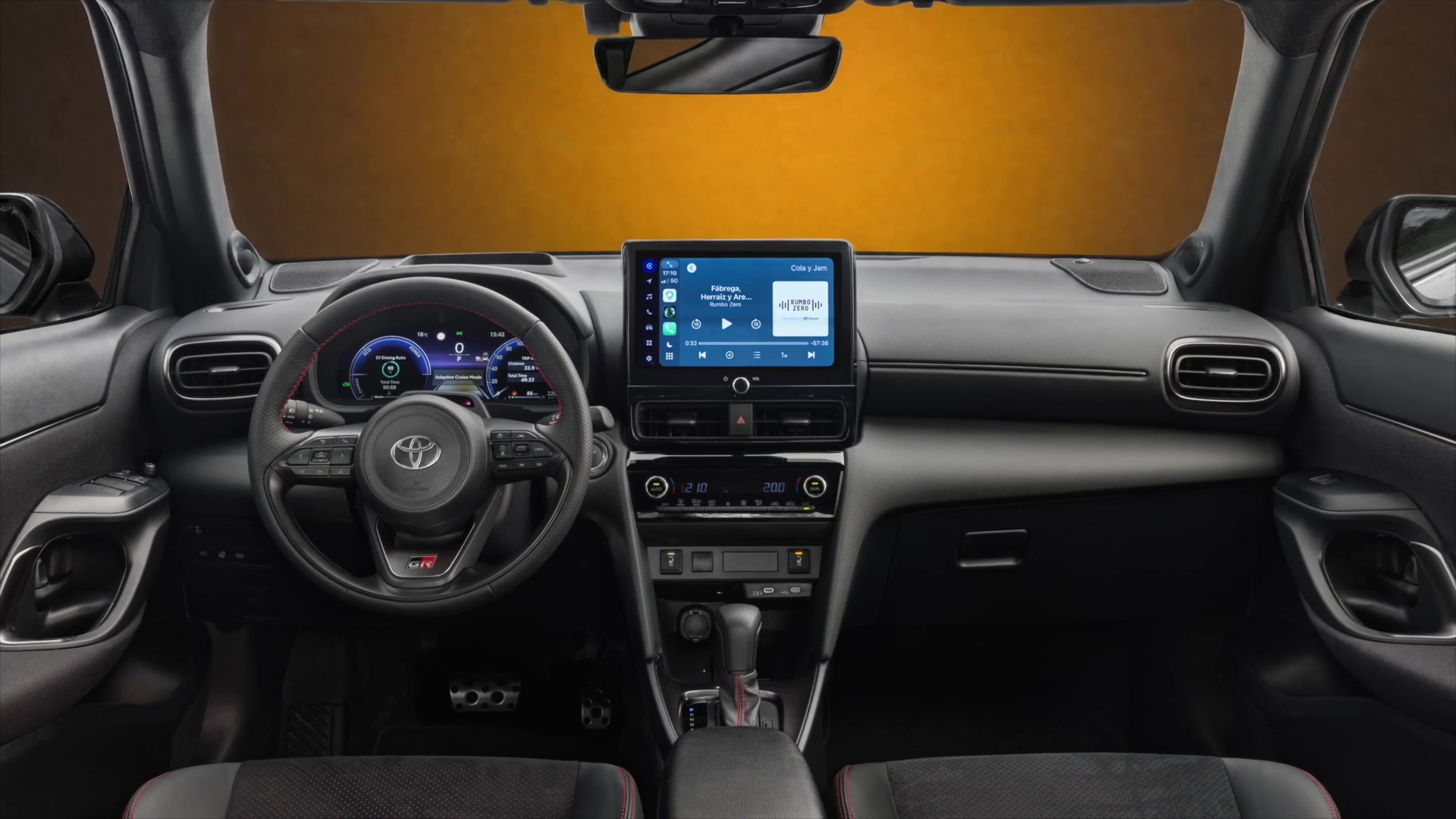 Toyota Yaris Cross GR in storm grey interior design in studio