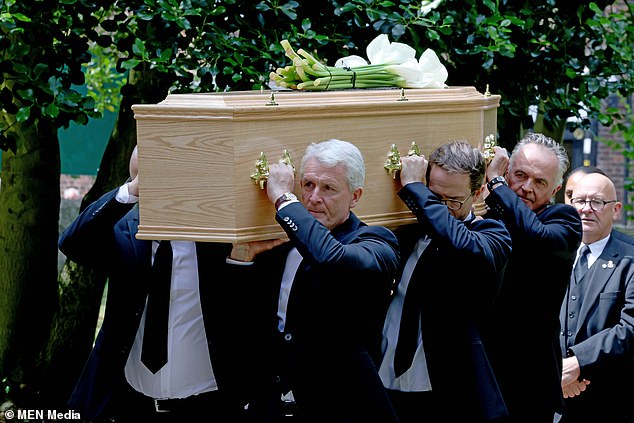 Mr Hughes' father Mark was among pallbearers at the father-of-two's funeral last month