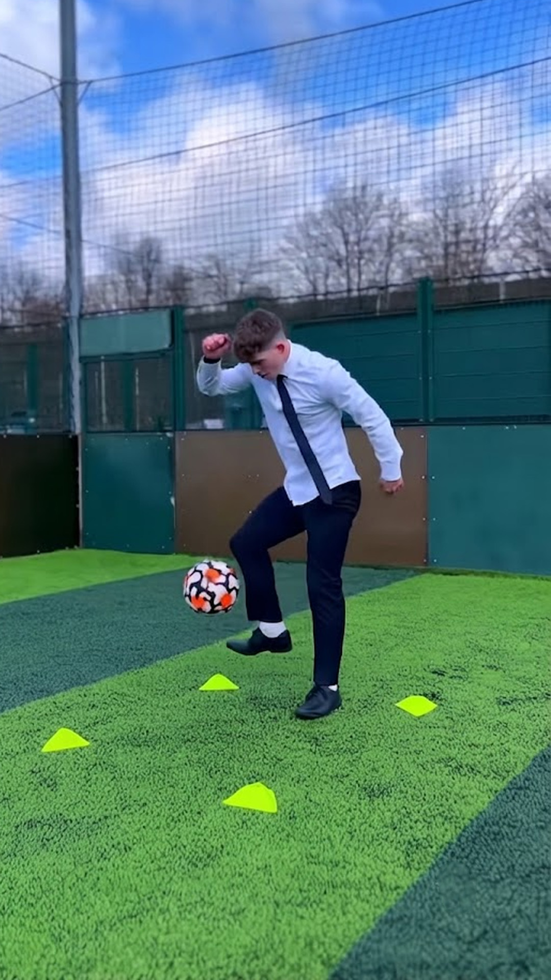 Football Skill Challenge Comparing Professional Boots And School Shoes