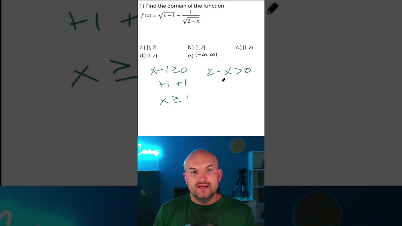 Find the domain of a function