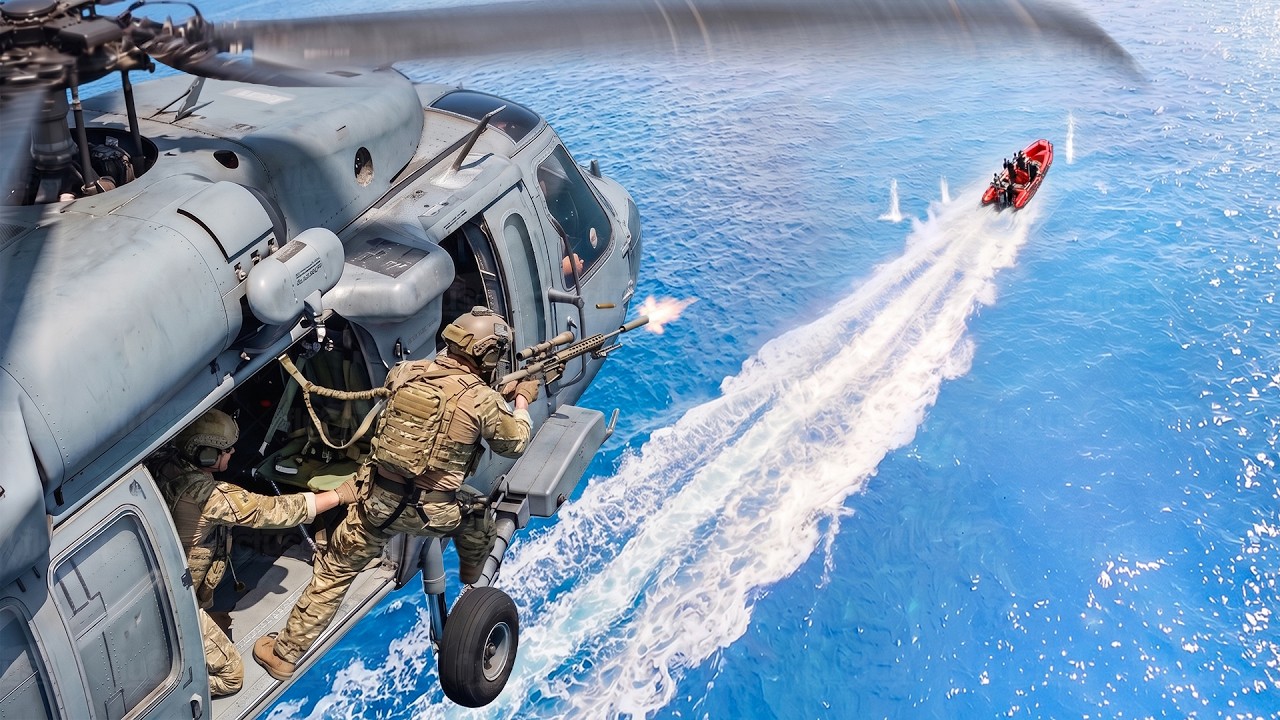 The super-risky technique US forces use to catch illegal boats at sea