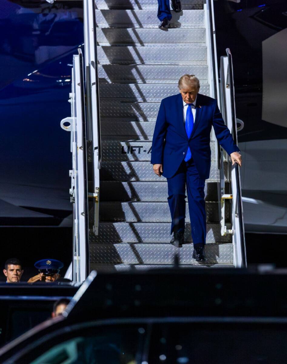 Trump lands in Las Vegas on new Air Force One before Red Rock event — photos