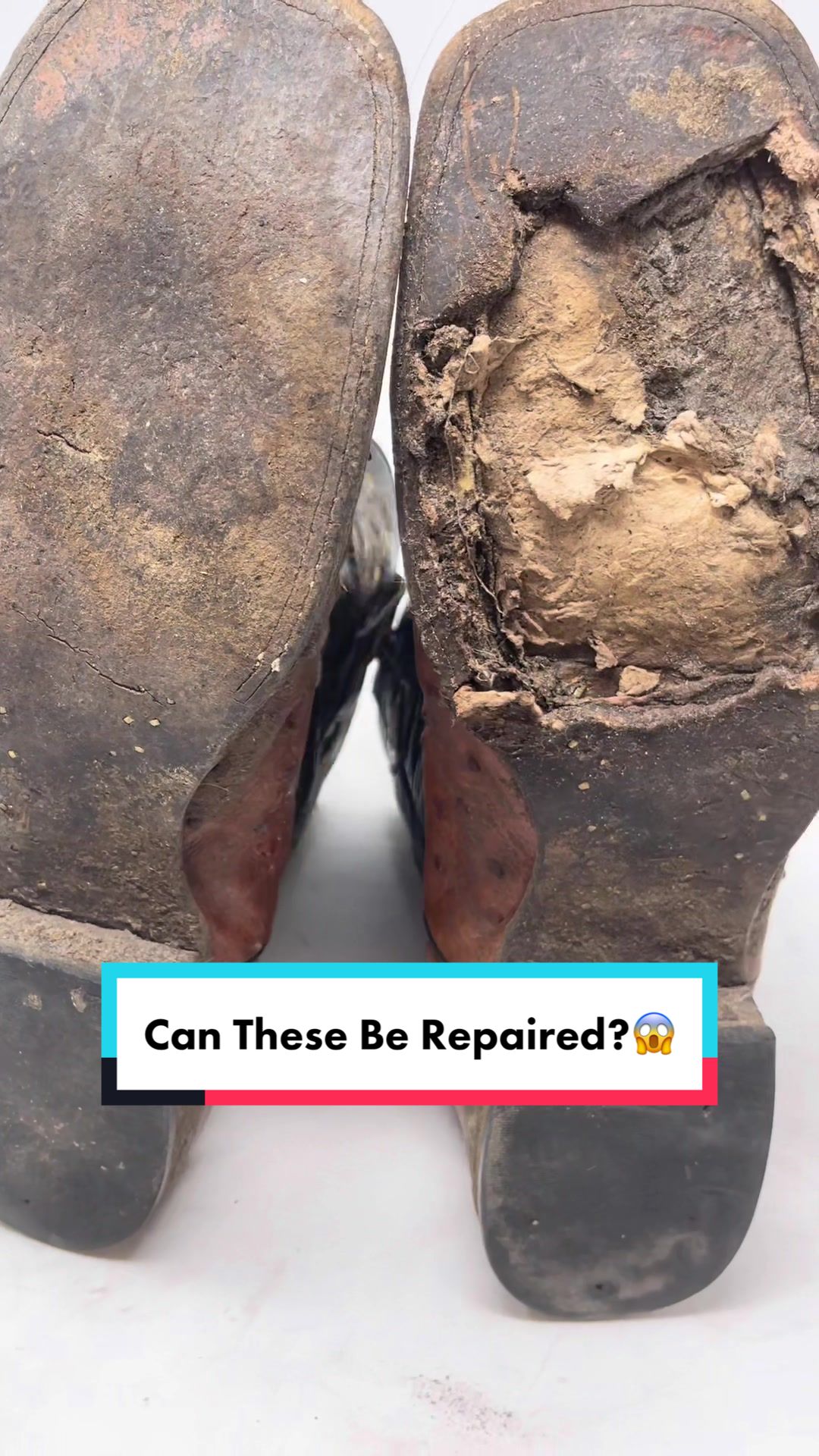 Restoring vintage ostrich western boots