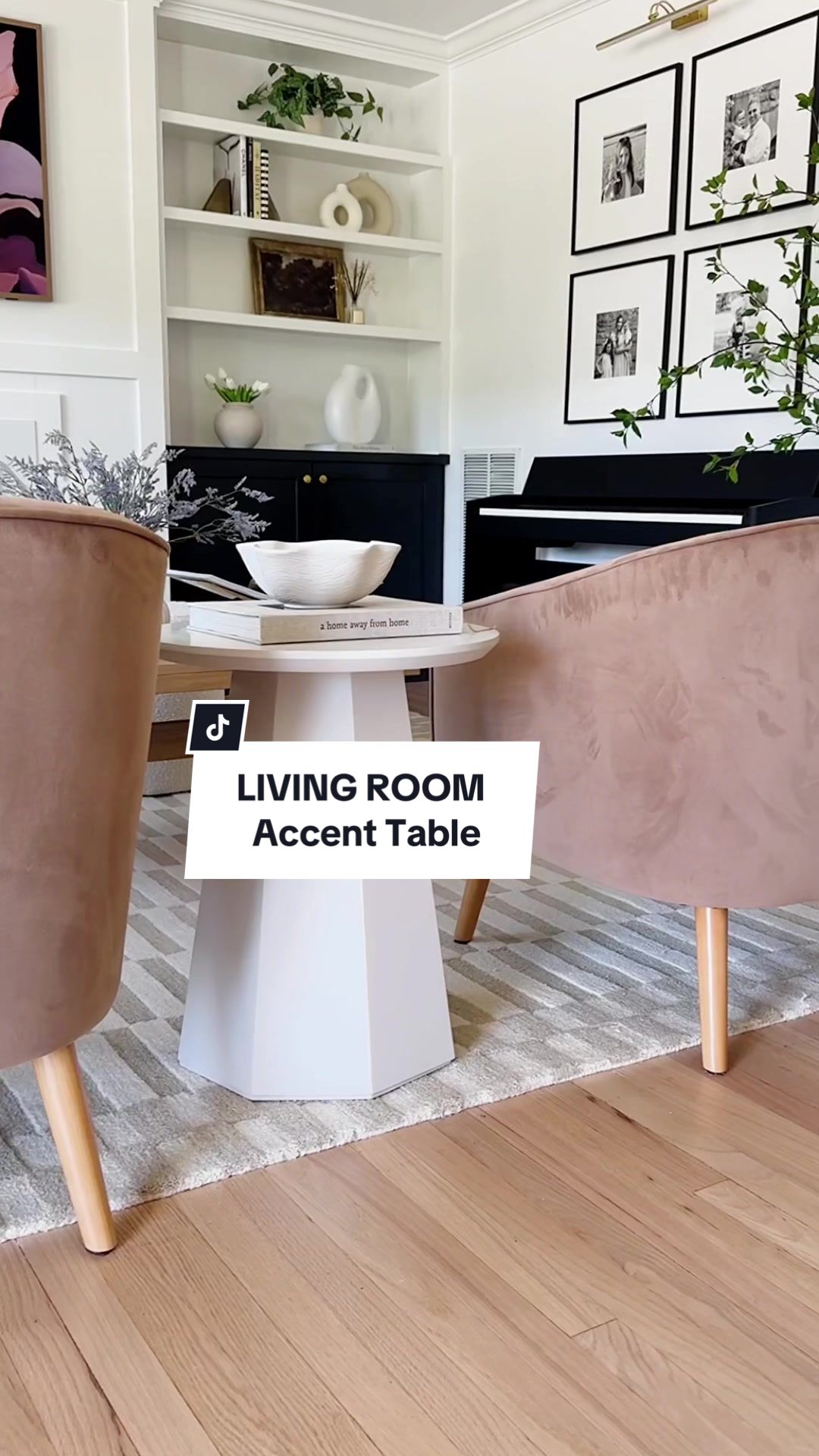 Modern living room side table styling