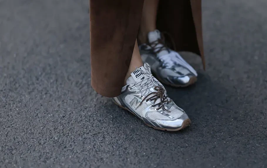 Metallic sneakers cement status as fashion’s new neutral
