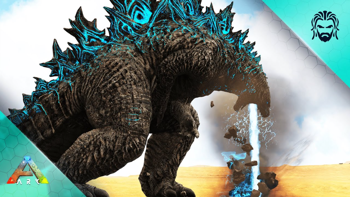 Godzilla takes over my ARK world with destruction