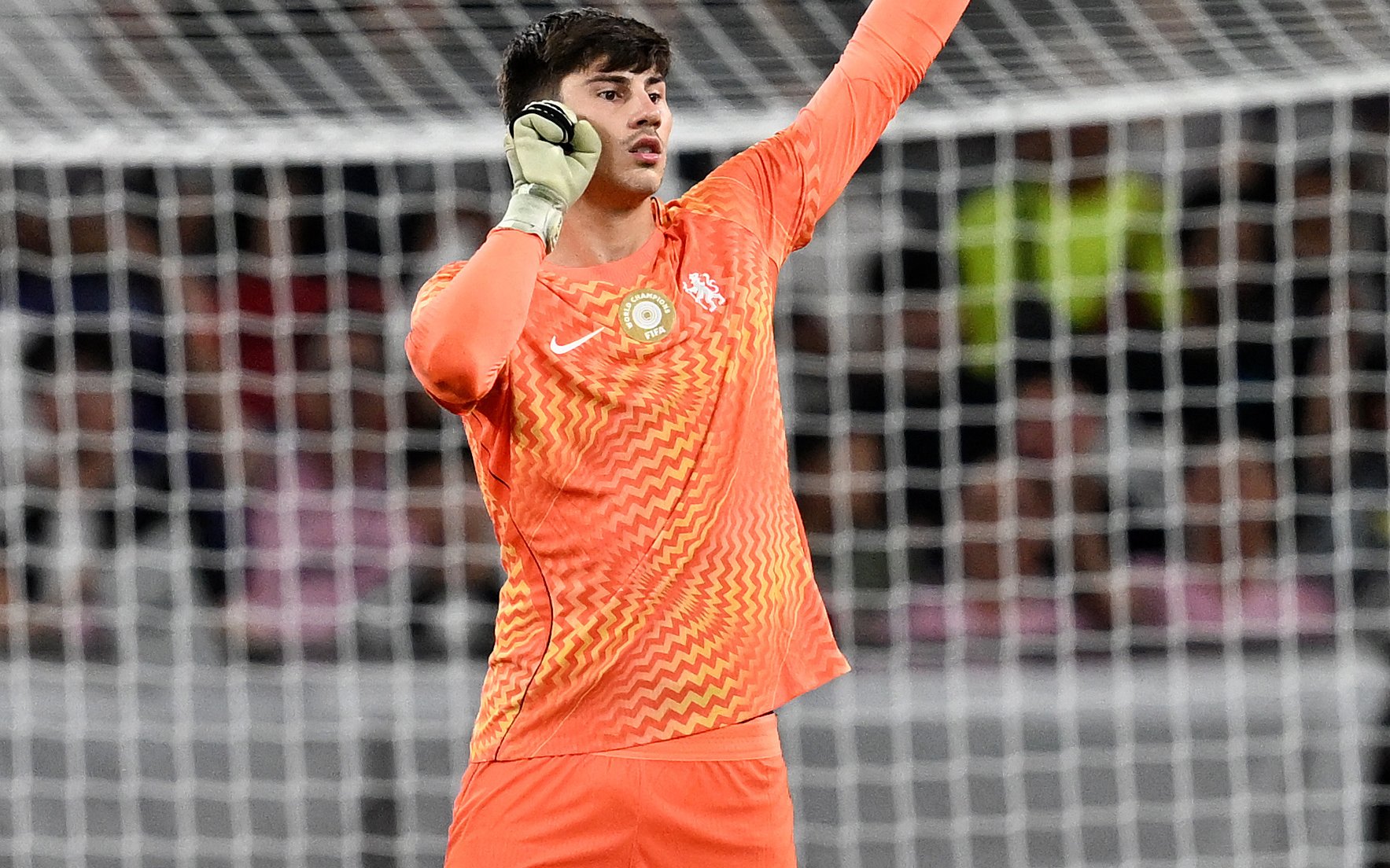 Battle: Mike Penders will compete with Robert Sanchez to be Chelsea’s first-choice goalkeeper (Getty)