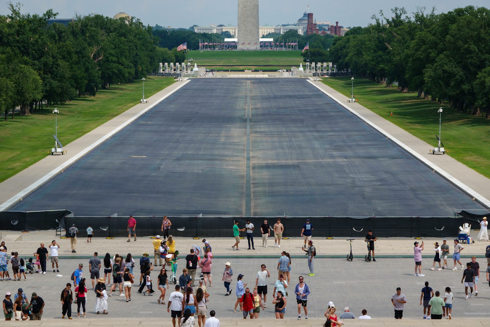 Trump breaks with reality on reflecting pool “vandalism” case