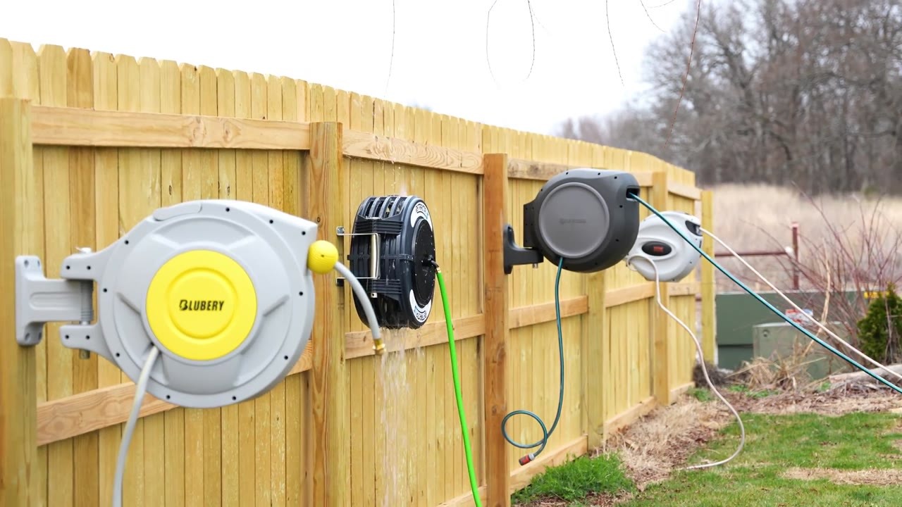 A tester compares automatic and manual hose reels after months of use