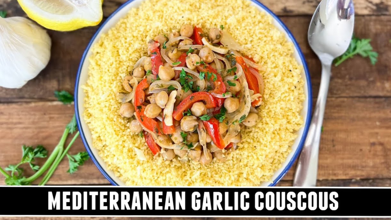 20-minute Mediterranean garlic couscous recipe