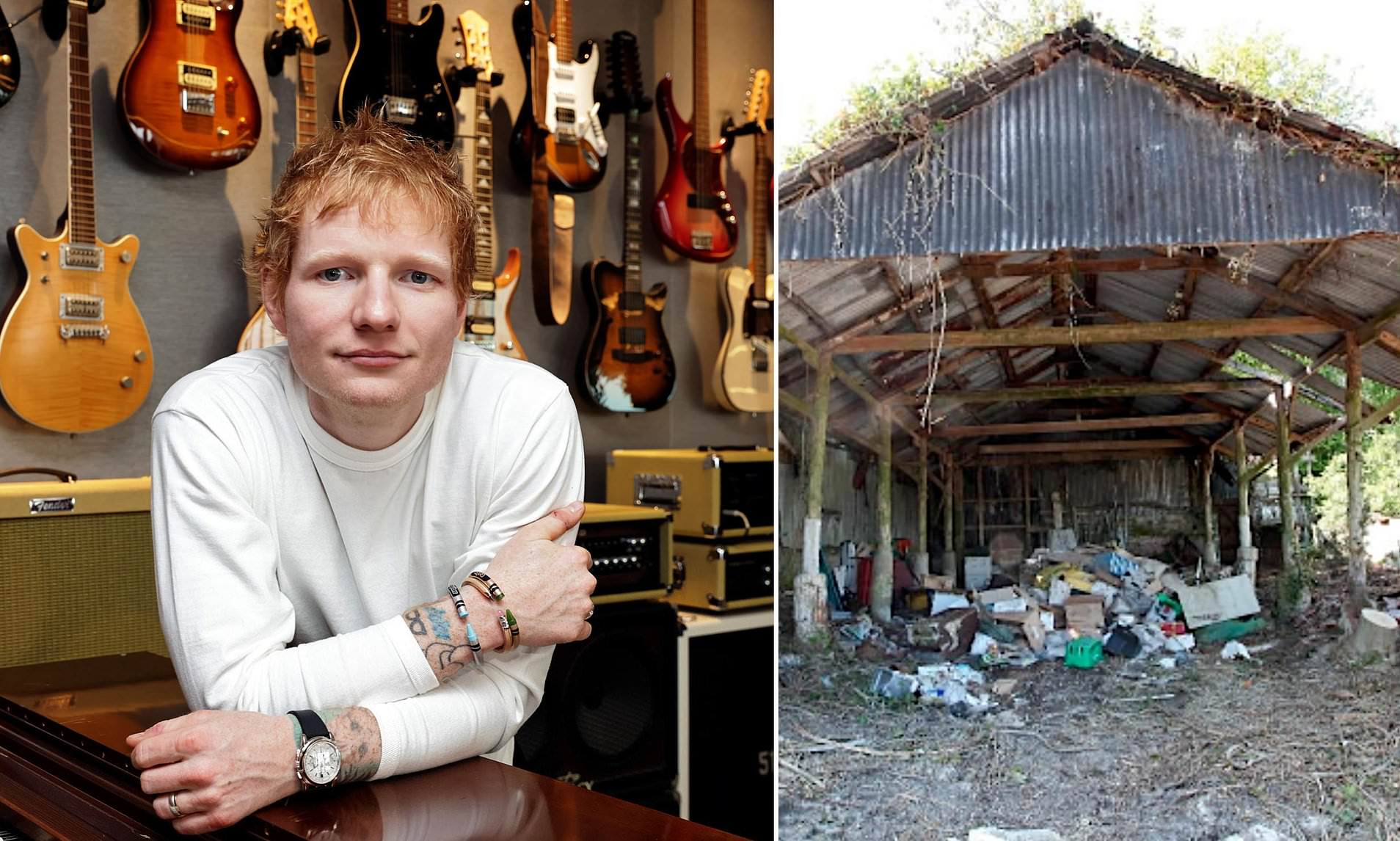 Ed Sheeran bids to convert barns at £1.1million 17th century farm into music archive