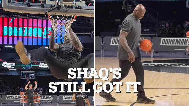 Shaquille O'Neal stuns fans as he proves he can still dunk at 54