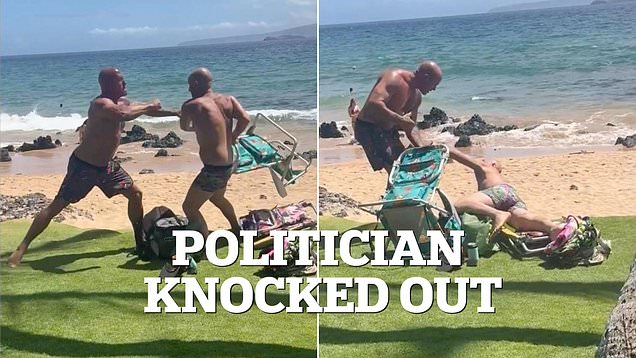 Democratic candidate knocked out during wild fight on beach