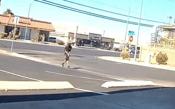 New video of gunman minutes before shooting, killing Las Vegas officer