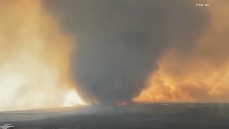 Viral video shows a fire whirl — not a fire tornado, experts say