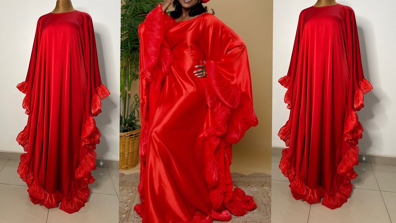 Creating a luxury bubu dress with ruffles
