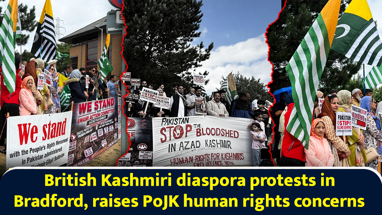 British Kashmiri diaspora holds massive protest in UK’s Bradford ...