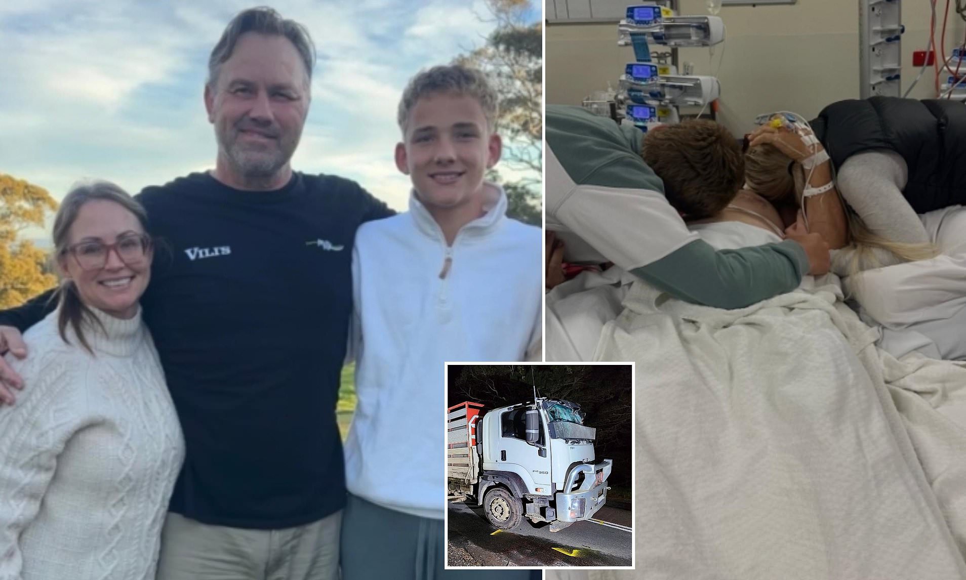 Sinister update after footy great was critically injured in a truck crash - as ninth probe launched