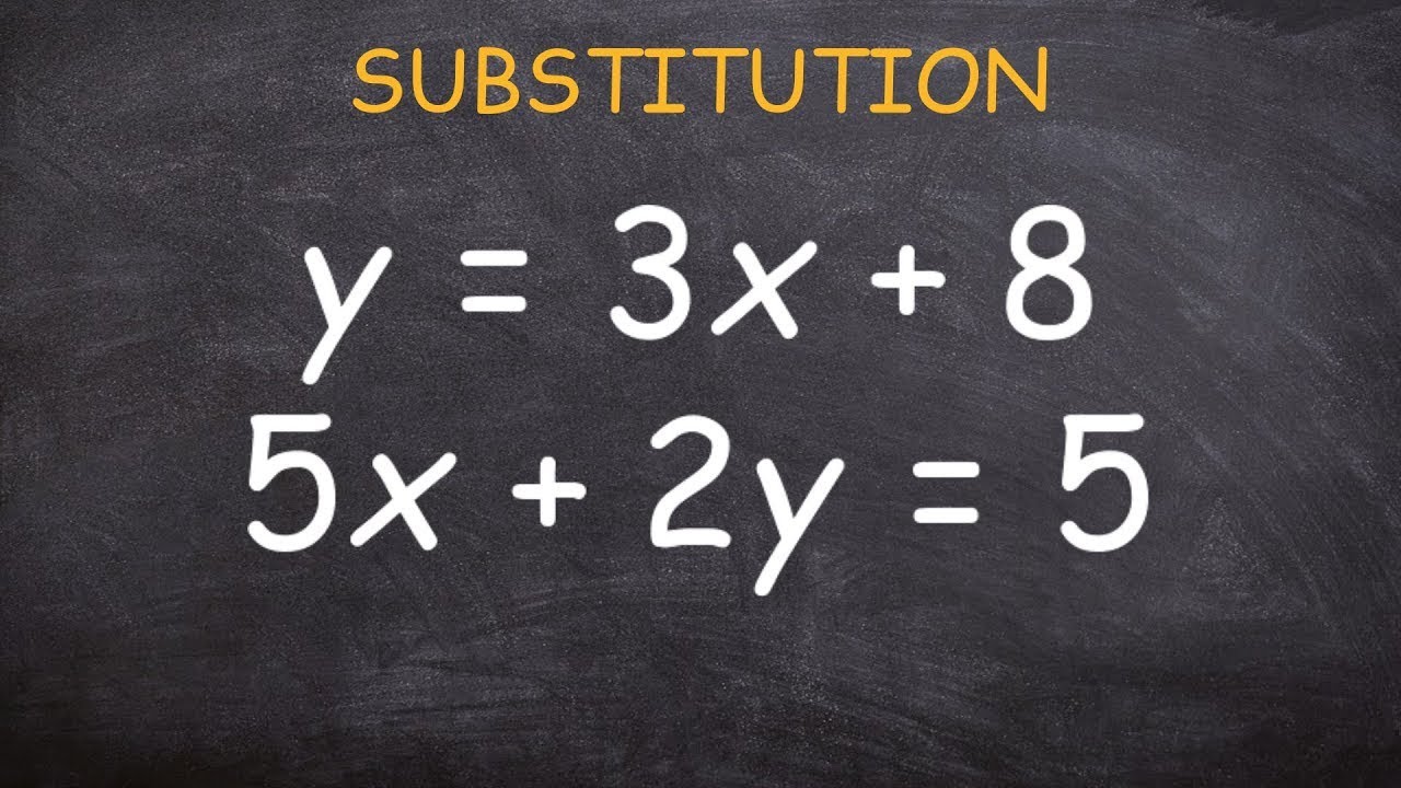 Using substitution to solve a system