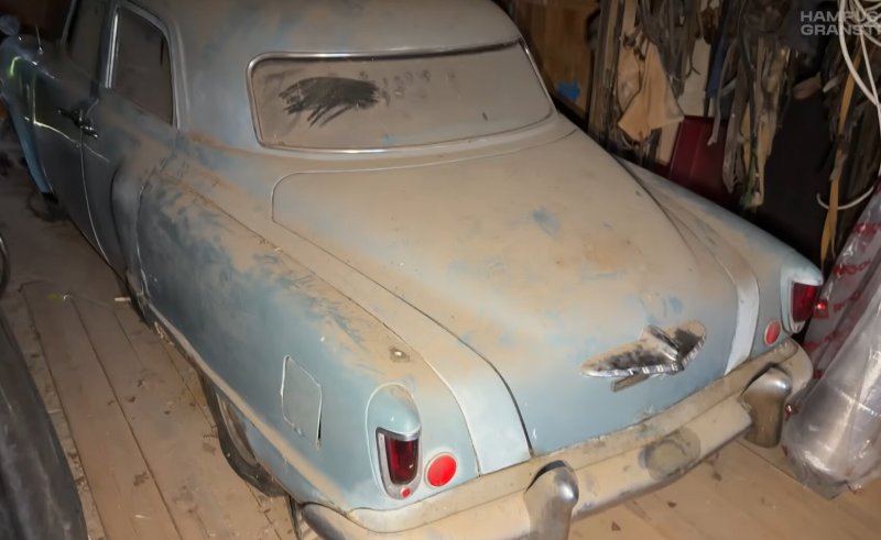 Rescued from the rafters: A light blue 1952 Studebaker Champion sedan sees daylight after 50 years in a barn